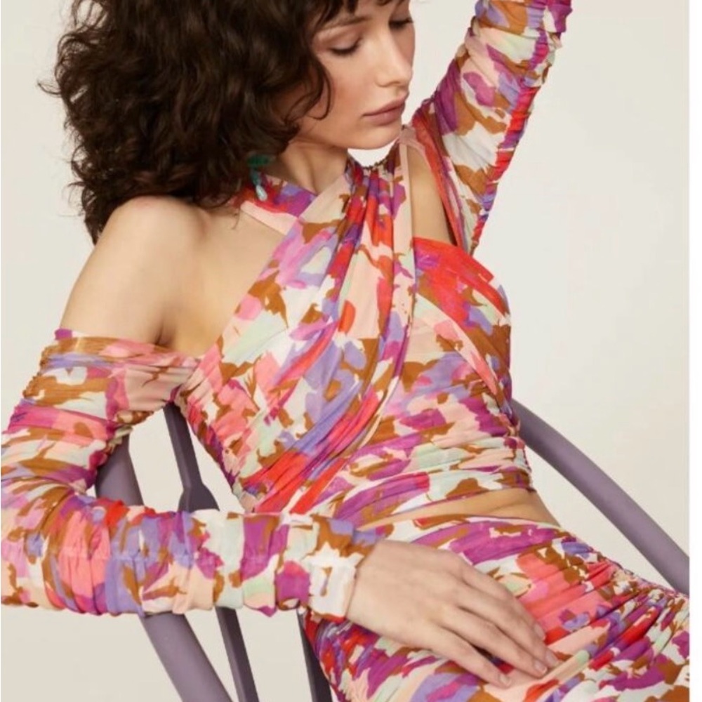 NICHOLAS Multicolor Abstract Print Top